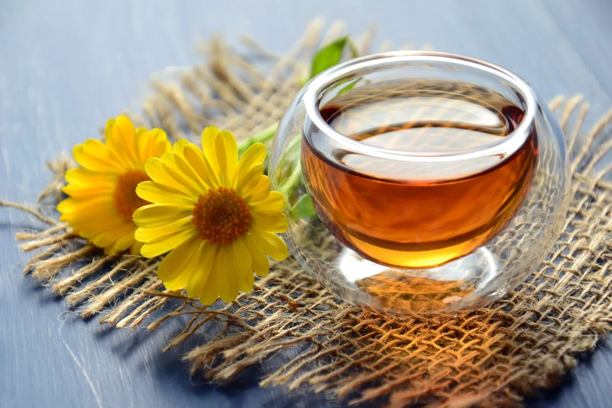 Golden honey in a glass